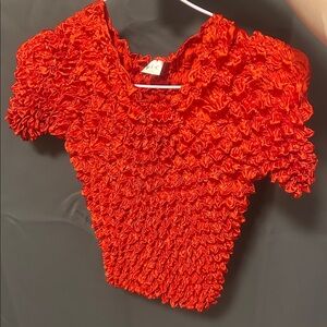 90s Relic Valentines Red Scrunch Top